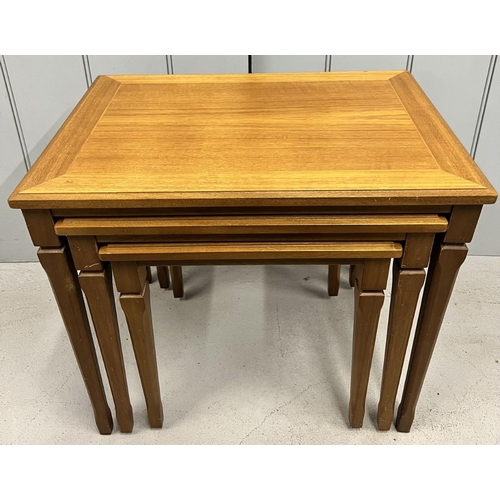 82 - A vintage, walnut nest of tables.
Largest dimensions(cm) H46, W53, D38.