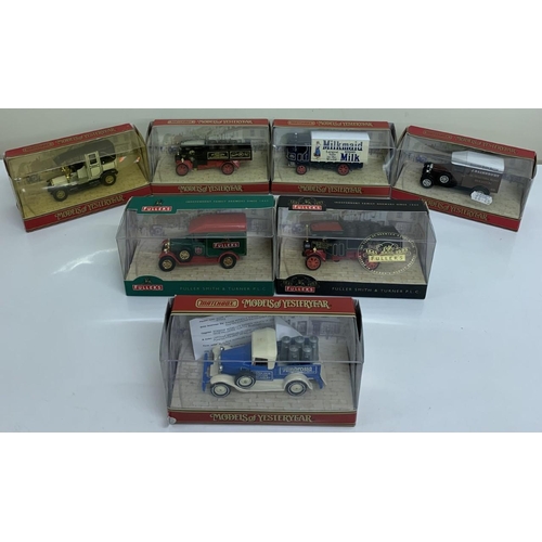 1156 - A collection of seven, commercial, Matchbox models of Yesteryear from 1990's.