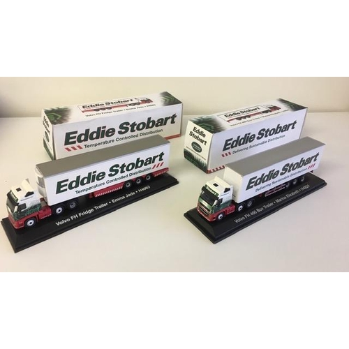 1167 - Two boxed, Atlas Editions Eddie Stobart models. Volvo FH 460 Box Trailer - Marina Elizabeth & Volvo ... 