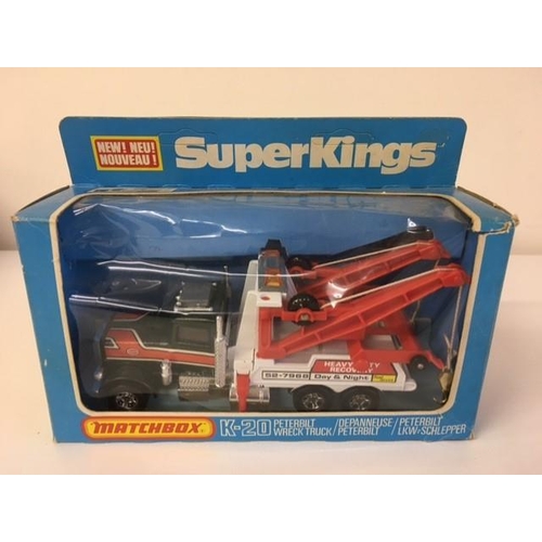 1168 - A boxed, Lesney Matchbox Superkings K-20, Peterbilt Wreck Truck from 1979.