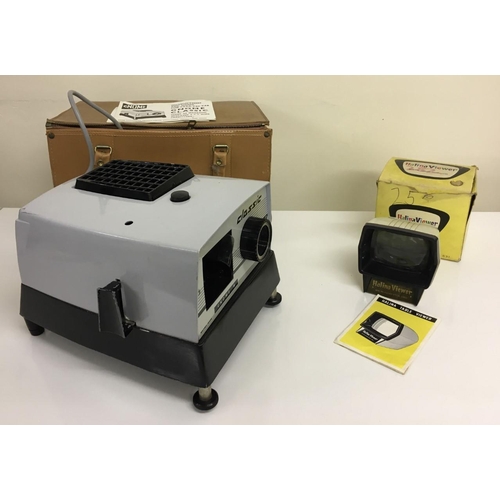 A Halina Slide Viewer (boxed, no.531) & a Gnome Classic Slide Projector