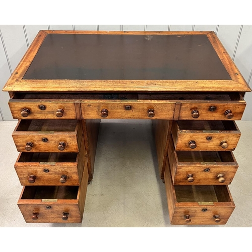 121 - A late 19th century, oak campaign desk.
Dimensions(cm) H77, W106, D62.