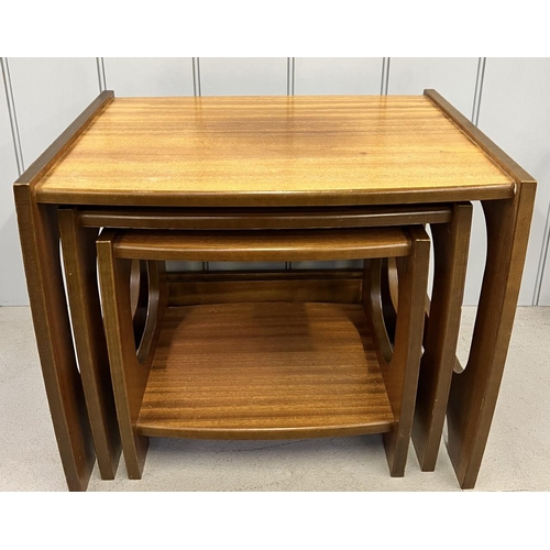 147 - A mid-century teak nest of three tables.
Largest Dimensions(cm) H42, W50, D38.