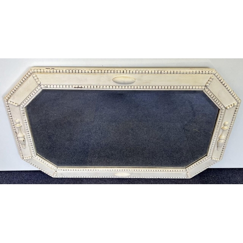 247 - A vintage, octagonal framed wall mirror. 54cm x 81cm.