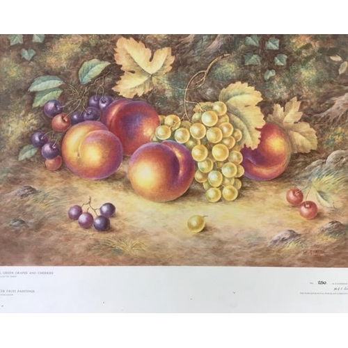 385 - A set of three Royal Worcester Fruit Paintings prints, after Harry Ayrton. Each limited edition numb... 