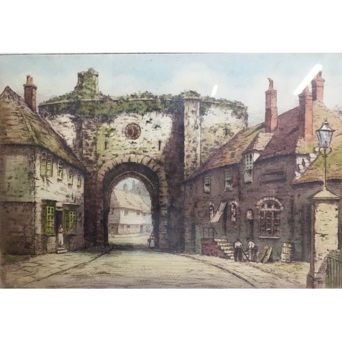 382 - ROBERT HERDMAN SMITH (BRITISH 1879-1945). 'The Landgate, Rye', 'Mercury Lane, Canterbury' & 'The Wea... 