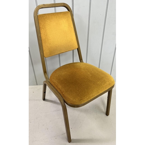 149 - A set of 6 retro stacking chairs. Dimensions(cm) H88(47 to seat), W46, D58.