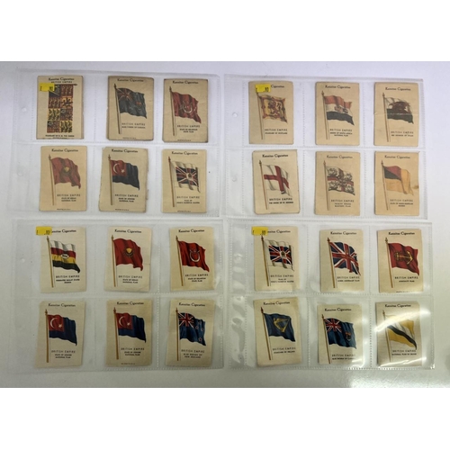 247 - A collection of approximately 125 'Kensitas' cigarette silk badges, split into 24 transparent sleeve... 