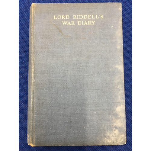 269 - A mixed lot of 16 antique books, dating from 1846 to 1922, together with a copy of Lord Riddells War... 