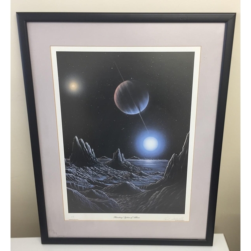 374 - A signed, framed print by Paul Doherty (British 1947-1997) - 'Planetary System of Albireo'. Framed d... 