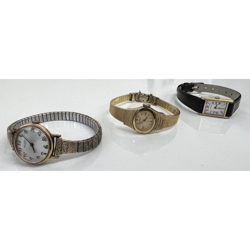 394 - A collection of 3 ladies watches, by 'Accurist', 'Seiko' & 'Rotary'.