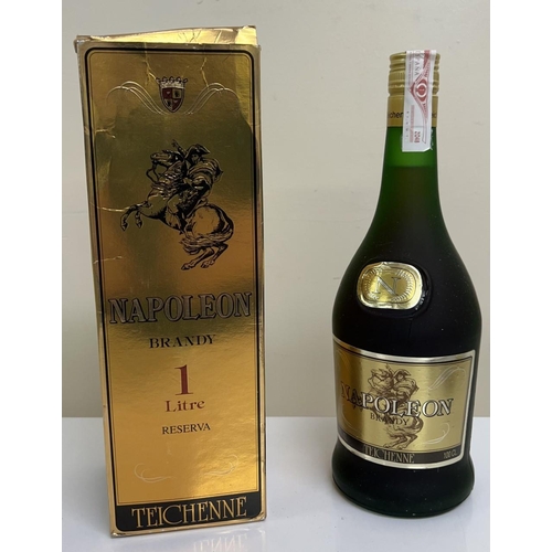 485 - An unopened/boxed 1L bottle of Napoleon Brandy, by Teichenne.