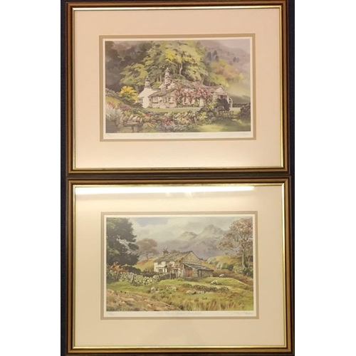 384G - Two signed, framed, limited edition prints, by Judy Boyes. Oak House, Great Langdale (758/850) & Wyk... 