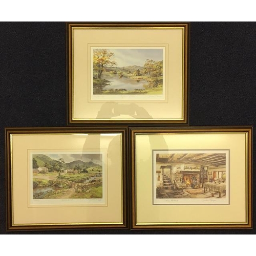 384H - Three signed, framed prints by Judy Boyes. September, Rydal Water; July, Wavendlath; The Parlour. Fr... 