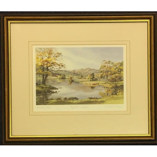 384H - Three signed, framed prints by Judy Boyes. September, Rydal Water; July, Wavendlath; The Parlour. Fr... 