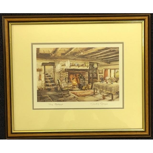 384H - Three signed, framed prints by Judy Boyes. September, Rydal Water; July, Wavendlath; The Parlour. Fr... 