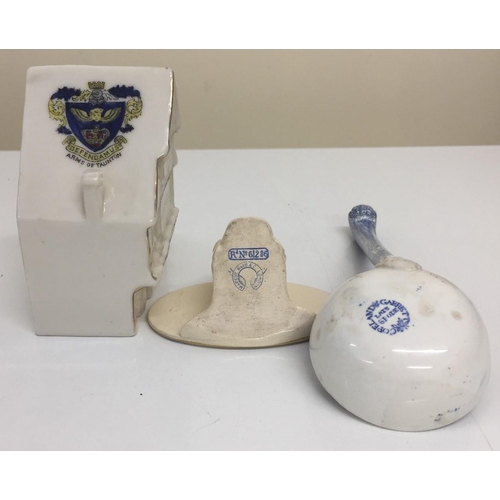 624H - A mixed lot of vintage ceramics. Copeland Spode ladle, Marcus Ward & Co spoon rest & Tudor Gable Hou... 