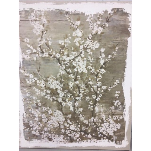 292 - A large designer canvas print of Blossom. Height 152cm, width 122cm.