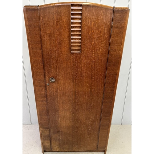 59 - An early Stag gents fitted wardrobe. Dimensions(cm) H154, W76, D50.