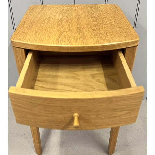 96 - An oak hall/side table, with single, soft-close drawer. originally from Marks & Spencer. Dimensions(... 