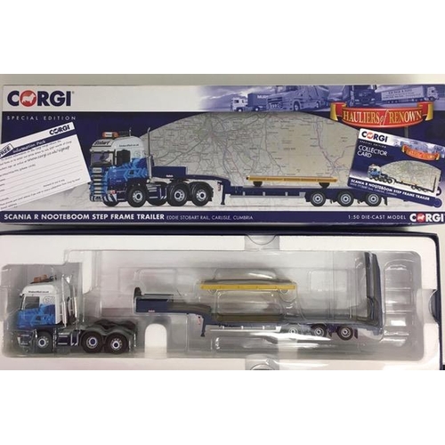 2190 - Corgi CC13745 1:50 Scale Scania R Nooteboom Step Frame Trailer – ‘Eddie Stobart Rail’.