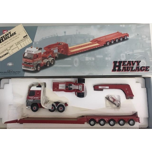 2198 - Corgi CC12404 1:50 Scale Volvo Jeep Dolly & King Trailer – ‘Chris Bennett (Heavy Haulage) Ltd’. Limi... 