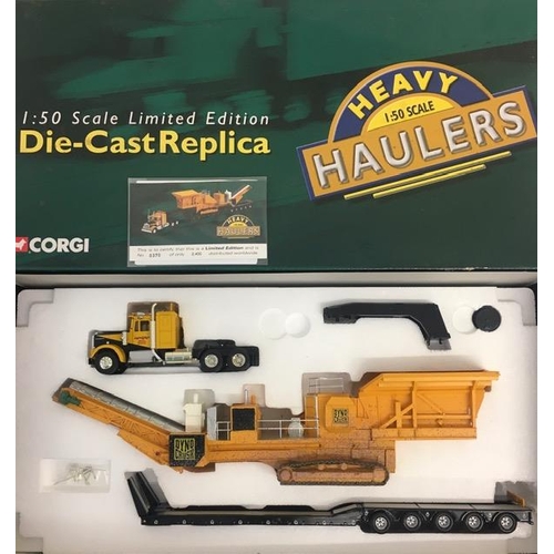 2199 - Corgi US55705 1:50 Scale Kentworth W925 with King Trailer & Rock Crusher Load – ‘Interstate Hauling’... 