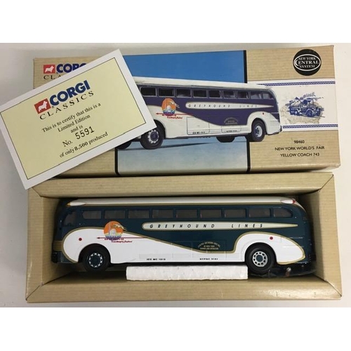 2210 - Corgi 98460 1:50 Scale Yellow Coach 743 – ‘New York World's Fair’. Limited edition 5591/8500.