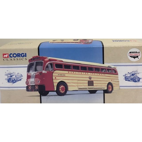 2211 - Corgi 98465 1:50 Scale Yellow Coach 743 – ‘Burlington Trailways’. Limited edition 4936/9500.