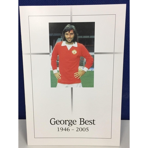 1696 - A George Best funeral order of service, together with a 2001 charity appeal dinner programme.