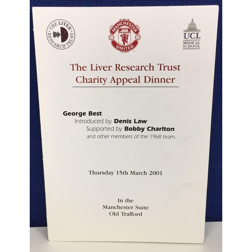 1696 - A George Best funeral order of service, together with a 2001 charity appeal dinner programme.