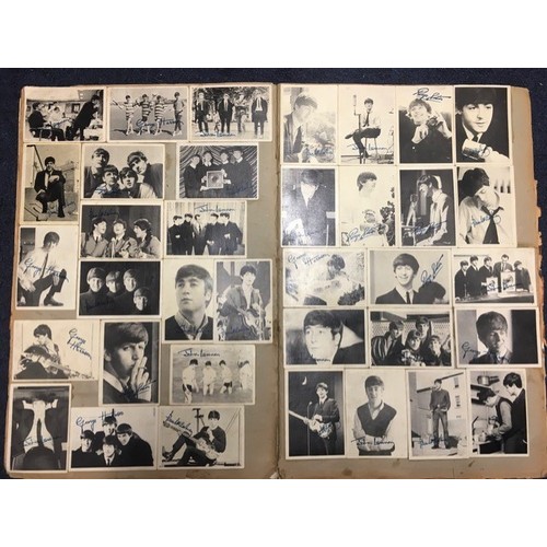 1697 - A 1960's scrapbook, including over 100 'The Beatles' trading cards, by A & BC Cards, together with o... 