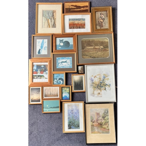 295 - A collection of framed prints. Approximately 18 in total.