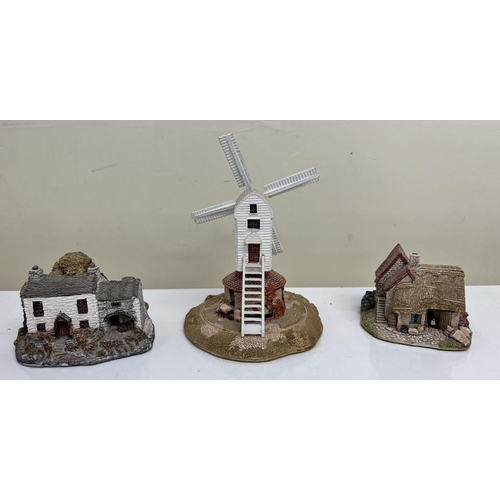 602 - A collection of three, unboxed Lilliput Lane Cottages. 'Brecon Beach', 'Waterside Mill' & 'Chiltern ... 