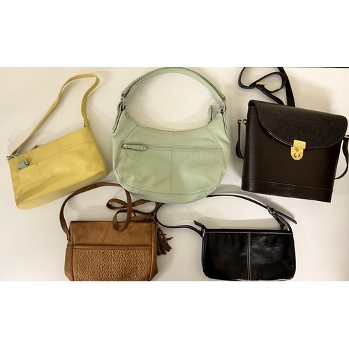 669 - A selection of five, designer, ladies handbags. Includes Land, Tula, Radley, Diamicci etc. All appea... 