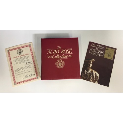 A limited edition Mary Rose 22ct gold stamp collection with