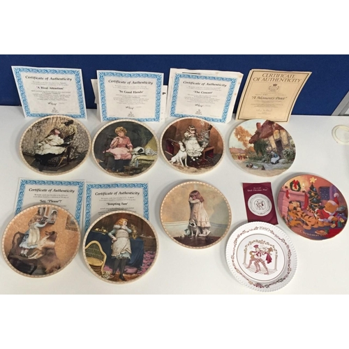 616 - A selection of collector's plates by The Bradford Exchange, Royal Doulton, Say Please, The Concert, ... 