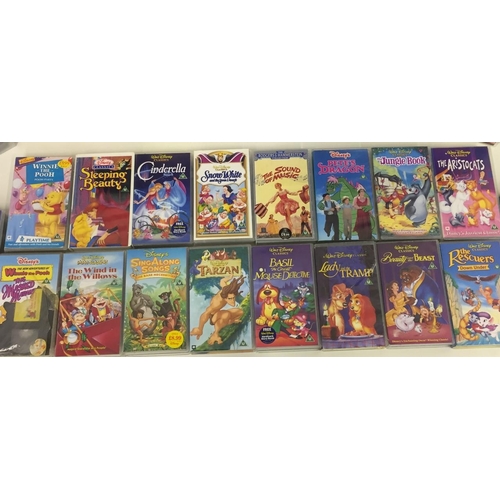 719 - A selection of original Disney & other children's videos, along with BBC Pride and Prejudice, Sense,... 