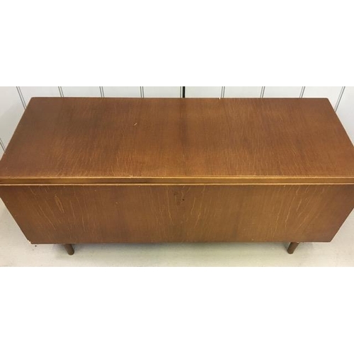 106A - A mid-century, veneered ottoman. Dimensions(cm) H43, W101, D37.