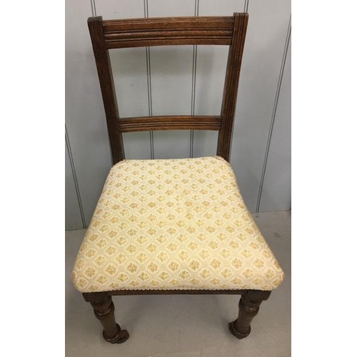 149A - An Edwardian hall chair, with period upholstery and castor legs to front. Dimensions(cm) H86(47 to s... 