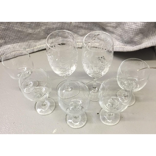 223 - Seven quality, crystal, stemmed glasses, including five by 'Thomas of Germany'.