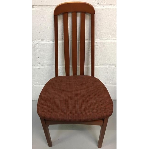 6 - A set of six, mid-century, Nathan teak dining chairs. Dimensions(cm) H94(44 to seat), W48, D44.