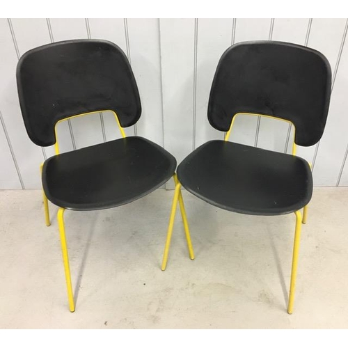 155 - Two contemporary 'Trajan' dining chairs. Dimensions(cm) H81(46 to seat), W45, D43.