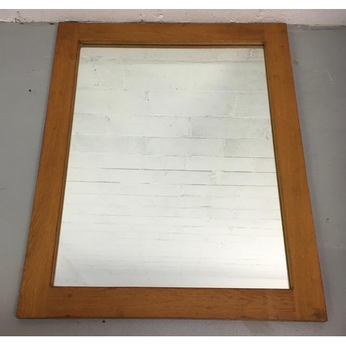 177 - A vintage, hardwood-framed overmantle mirror. Heavy. Dimensions(cm) 89cm x 110cm.