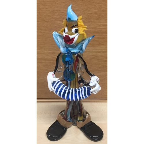 197 - A Murano blown glass clown. Height 28cm.