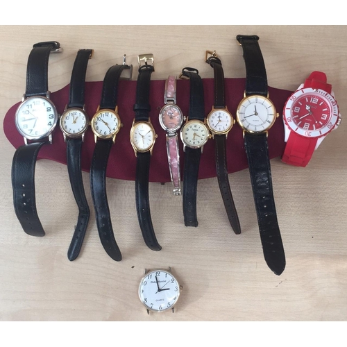 A selection of ten watches. Includes Philip Mercier (watch face only