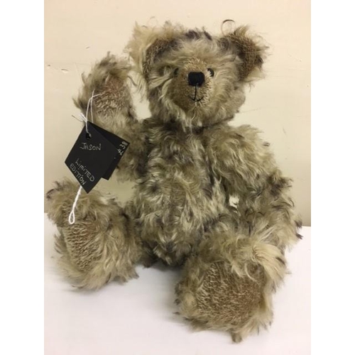 754 - A fully jointed, limited edition, 'Jason' alpacha teddy bear. Made by Odd Bod Bears.Height 21cm.