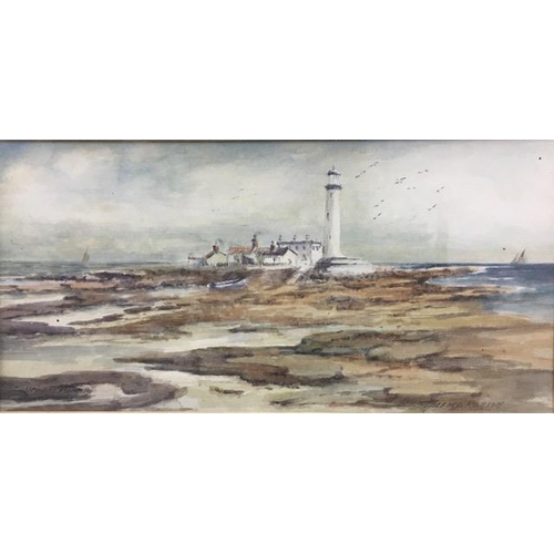 308 - A framed original watercolour, by Telford Robson (British 1888-1937) - 'St Mary's Island'. Framed di... 