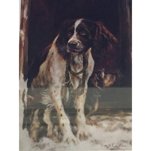 309 - A framed limited edition print, after Mick Cawston - Cockerspaniel. Limited edition 290/850. Framed ... 