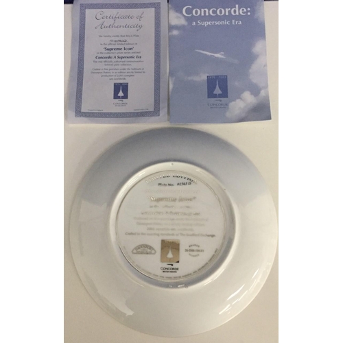 504 - A Supreme Icon Concorde limited edition plate, by Davenport pottery.